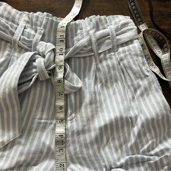 Abercrombie & Fitch Blue Striped Women Shorts - Picture 9 of 11